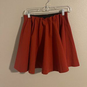 Pleated Burnt Orange Skirt